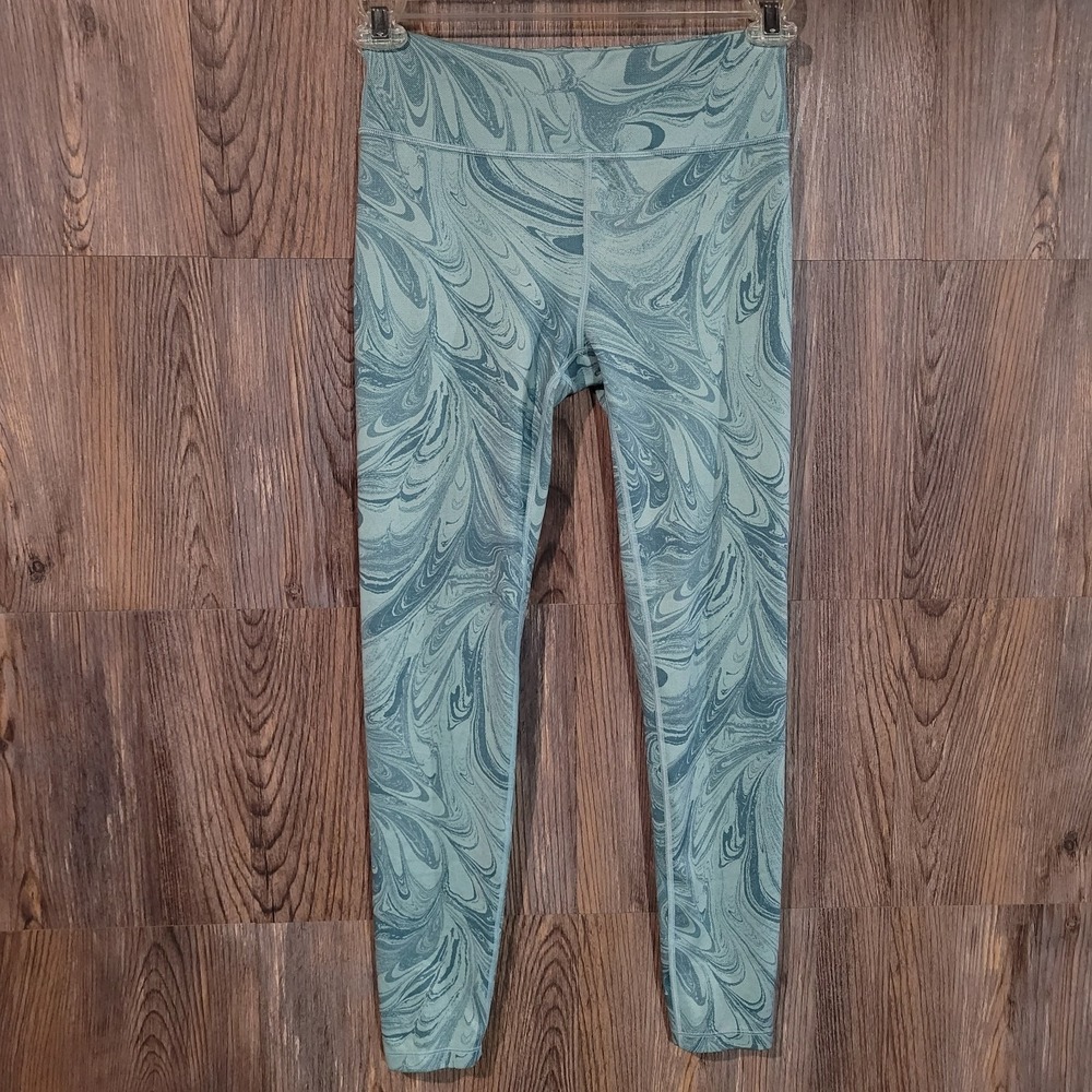Athleta Girl High Rise Chit Chat Tight Legging Sz XXL 16 Mint Green Marble Swirl